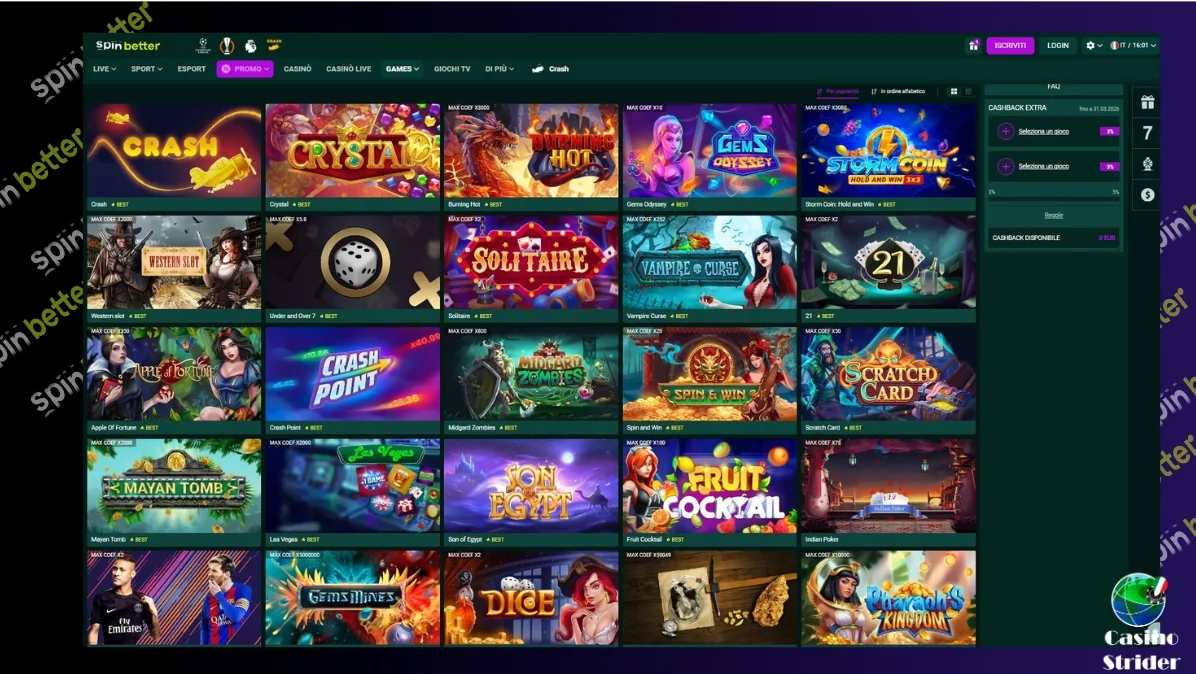 Le Slot e Giochi Più Eccitanti di Spinbetter