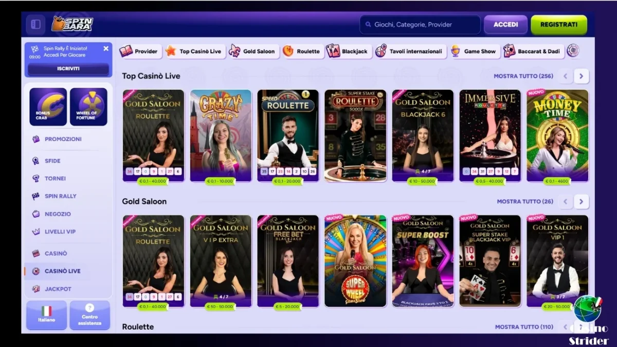 I migliori giochi dell’online casinò Spinbara