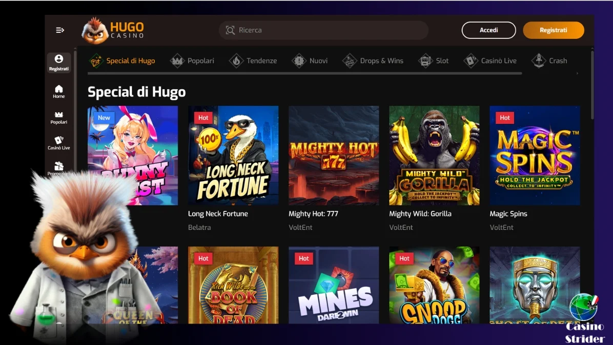 I Migliori Giochi di Hugo Casinò