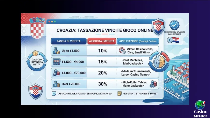 Tasse sulle vincite in Croazia