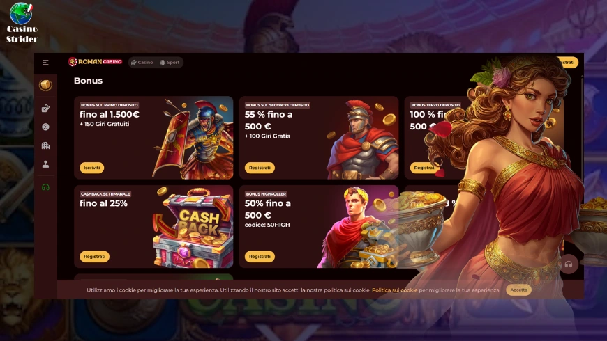 Bonus di benvenuto Roman Casino