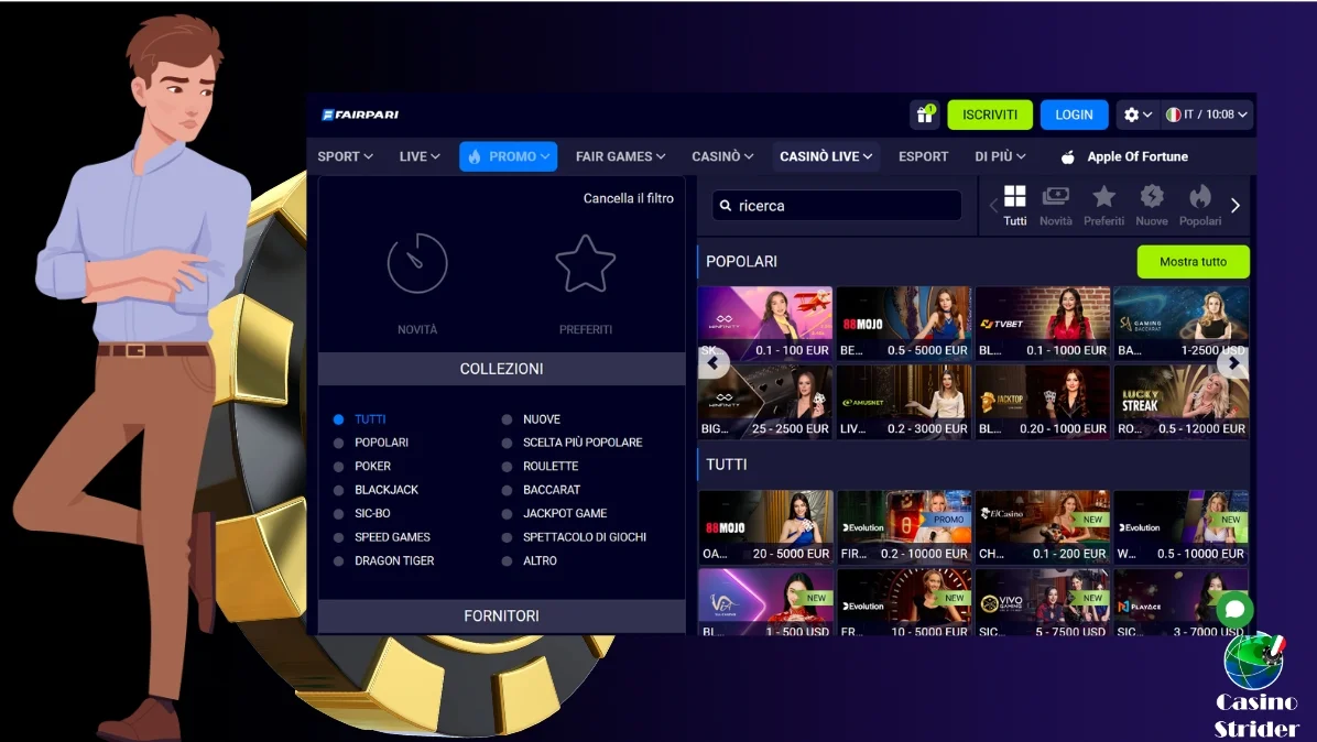 Casinò live su FairPari Casinò