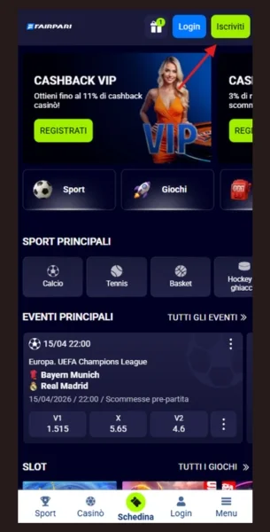 FairPari aprite il modulo di iscrizione