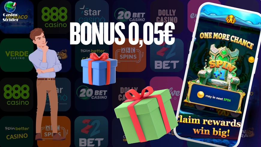 Bonus, free spin e requisiti a 0,05€