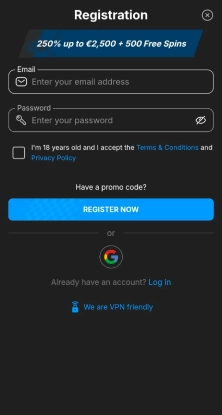 Compila il modulo di registrazione