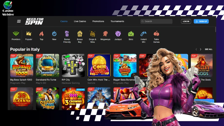 Giochi disponibili NeedforSpin