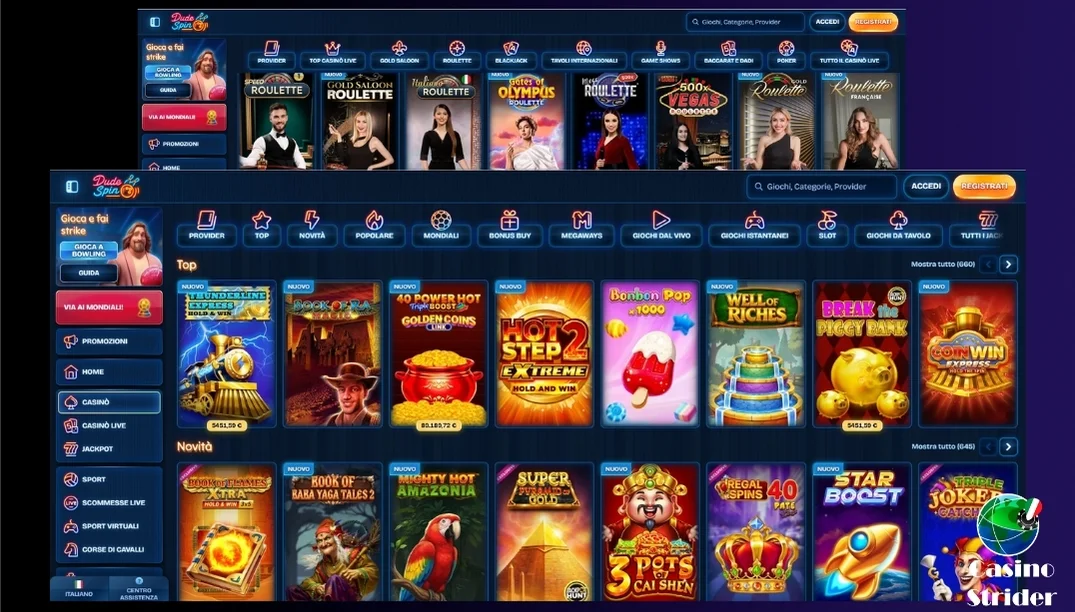 Giochi su DudeSpin Casino