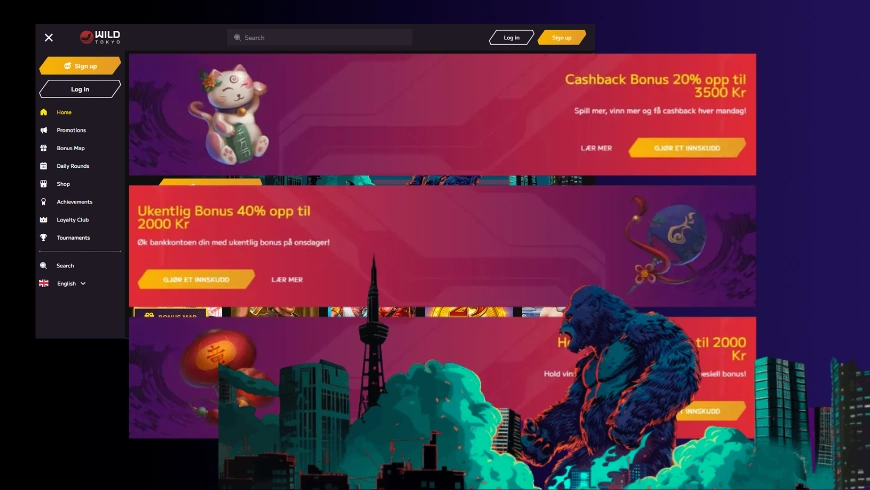 Quali bonus codice promozionale Wild Tokyo Casino