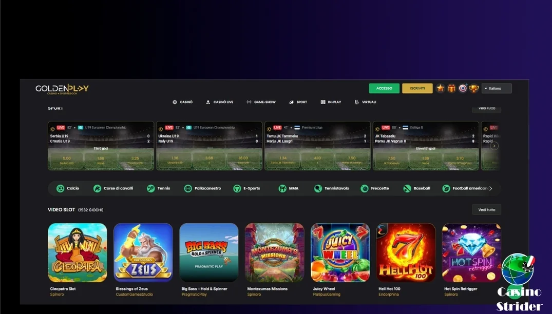 Scheda rapida GoldenPlay Casino